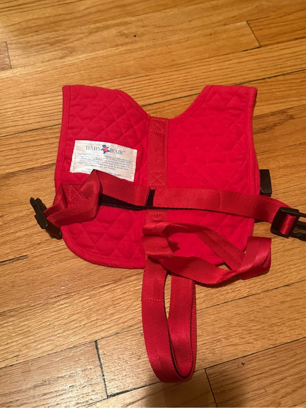 Red Quilted Infant Safety Vest